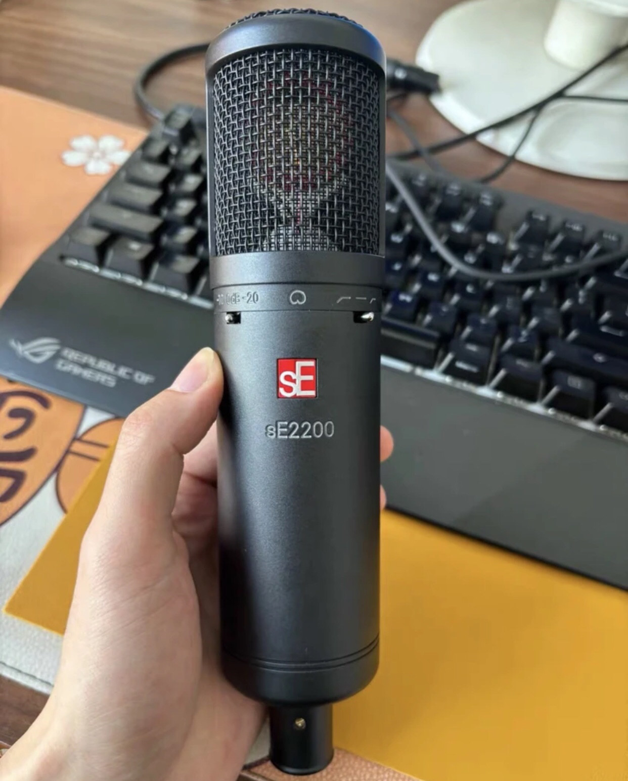 二手99新SE2200电容麦克风主播直播唱歌录音话筒录书全民
